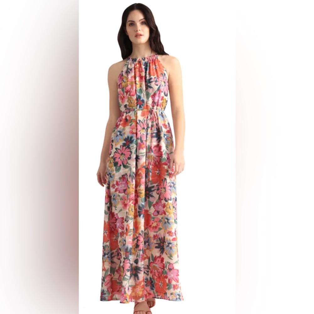 Maggy London Layla Maxi Halter Dress, Size: 12